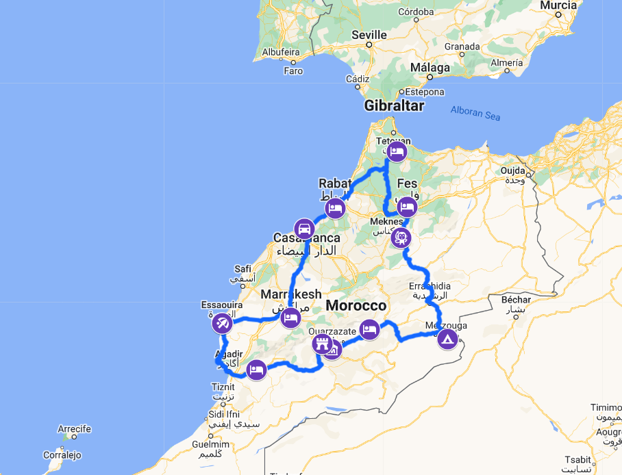 15 DAYS MOROCCO TOURS FROM CASABLANCA